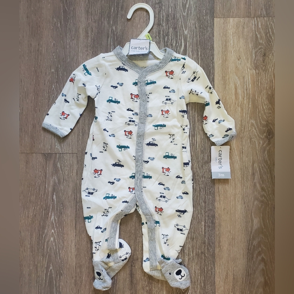 Carter's button up footie pajamas NWT